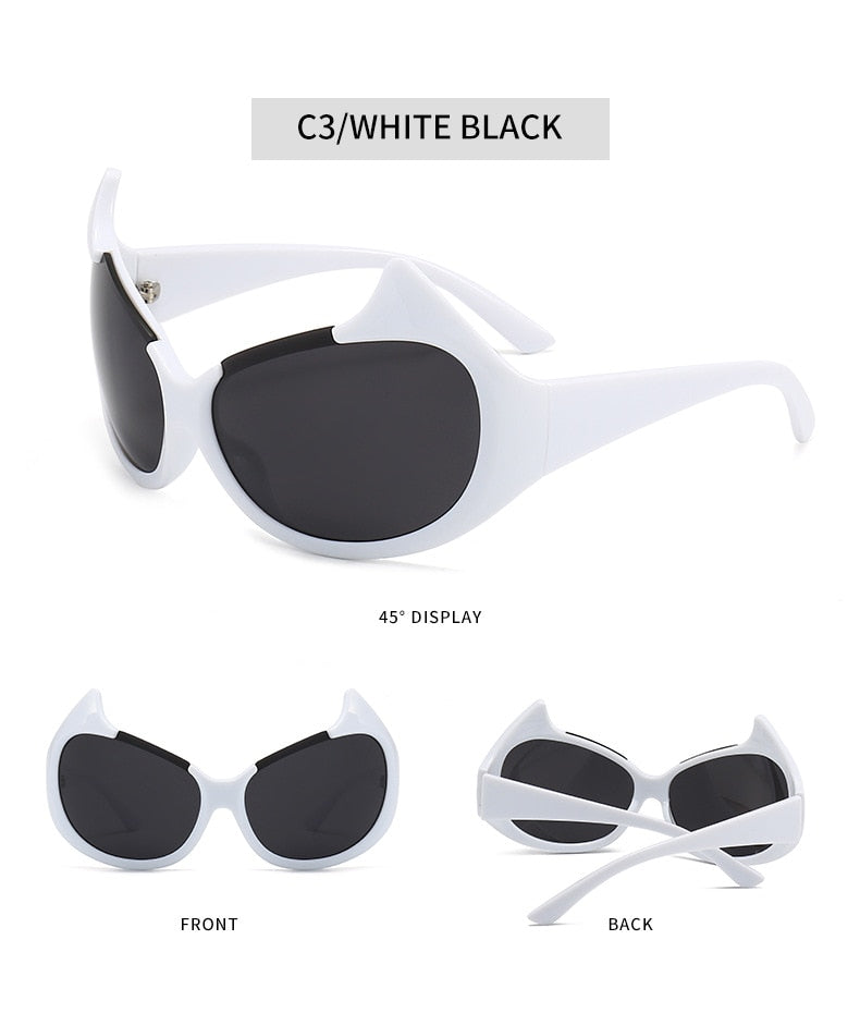 Women's Sexy Punk Style UV400 Mirror Cat Eyes Eyewear Sunglasses - Women Sunglasses - DYAVOR®