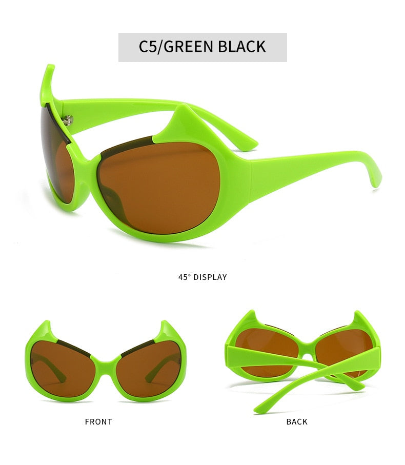 Women's Sexy Punk Style UV400 Mirror Cat Eyes Eyewear Sunglasses - Women Sunglasses - DYAVOR®