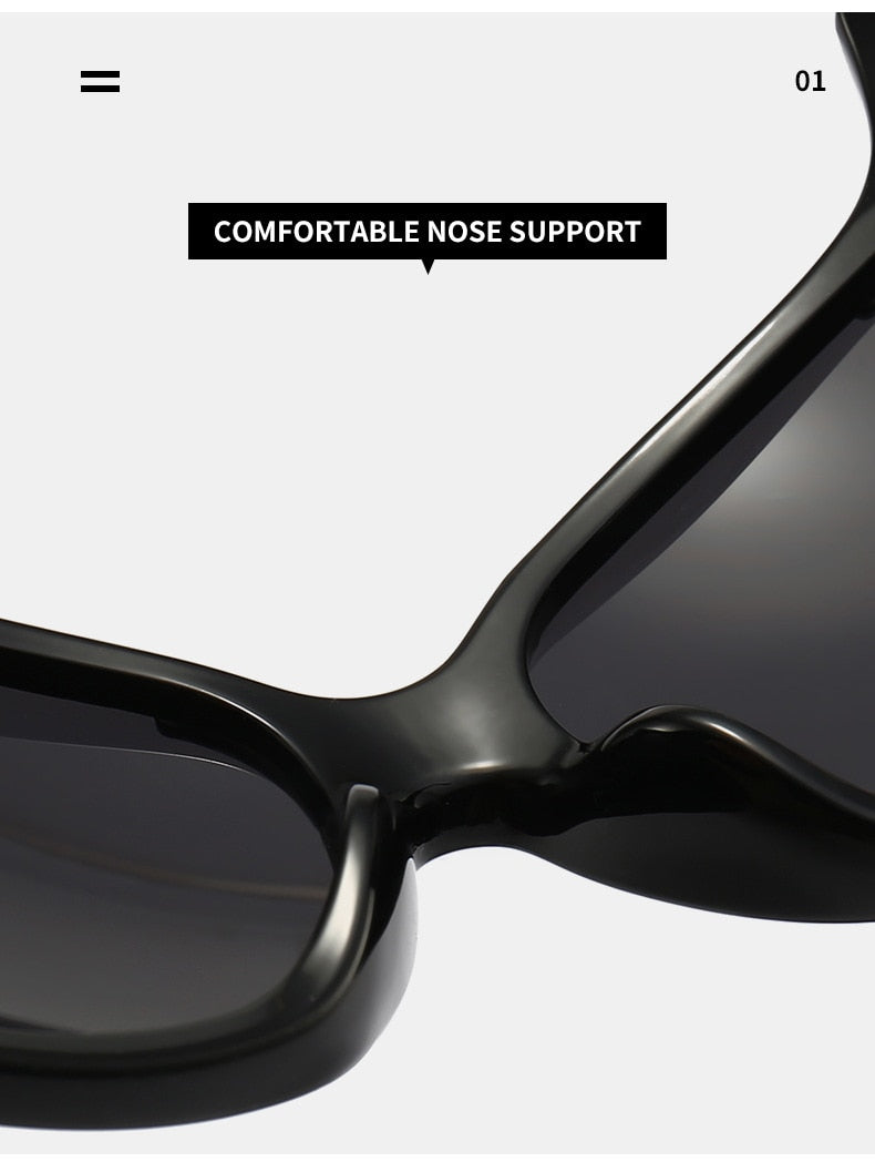 Women's Sexy Punk Style UV400 Mirror Cat Eyes Eyewear Sunglasses