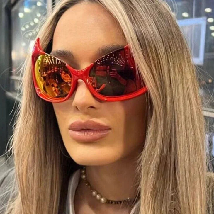 Women's Sexy Punk Style UV400 Mirror Cat Eyes Eyewear Sunglasses - Women Sunglasses - DYAVOR®