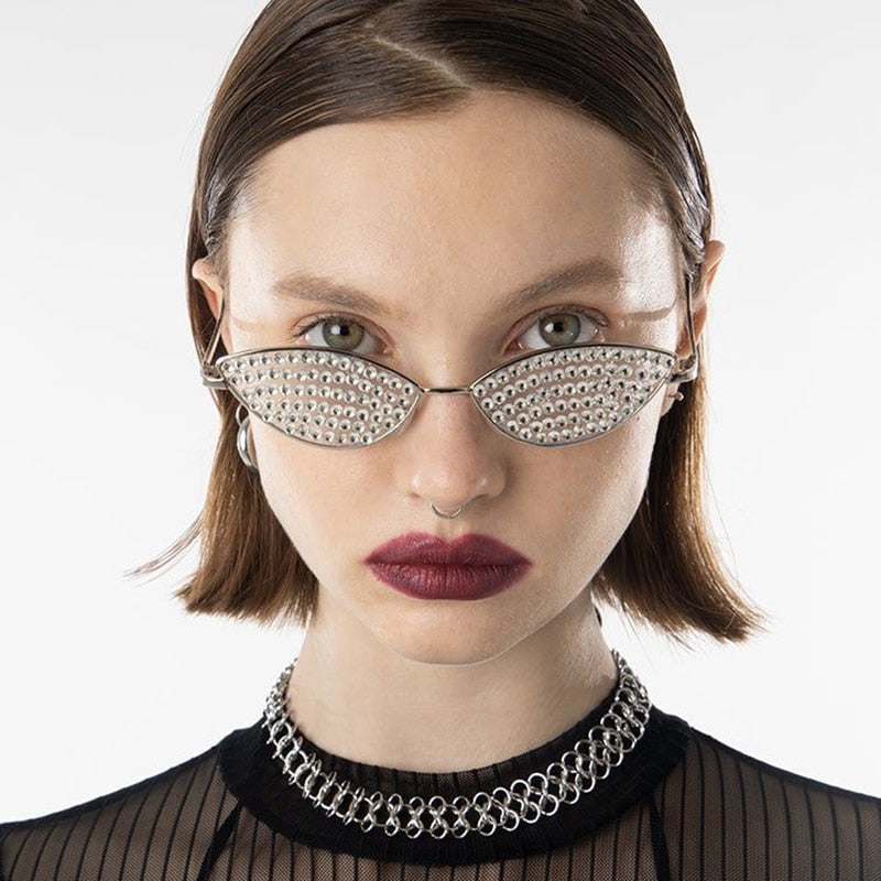 Women's Sexy Rhinestone Crystal Diamond Glitter Cat Eye Sunglasses - Women Sunglasses - DYAVOR®