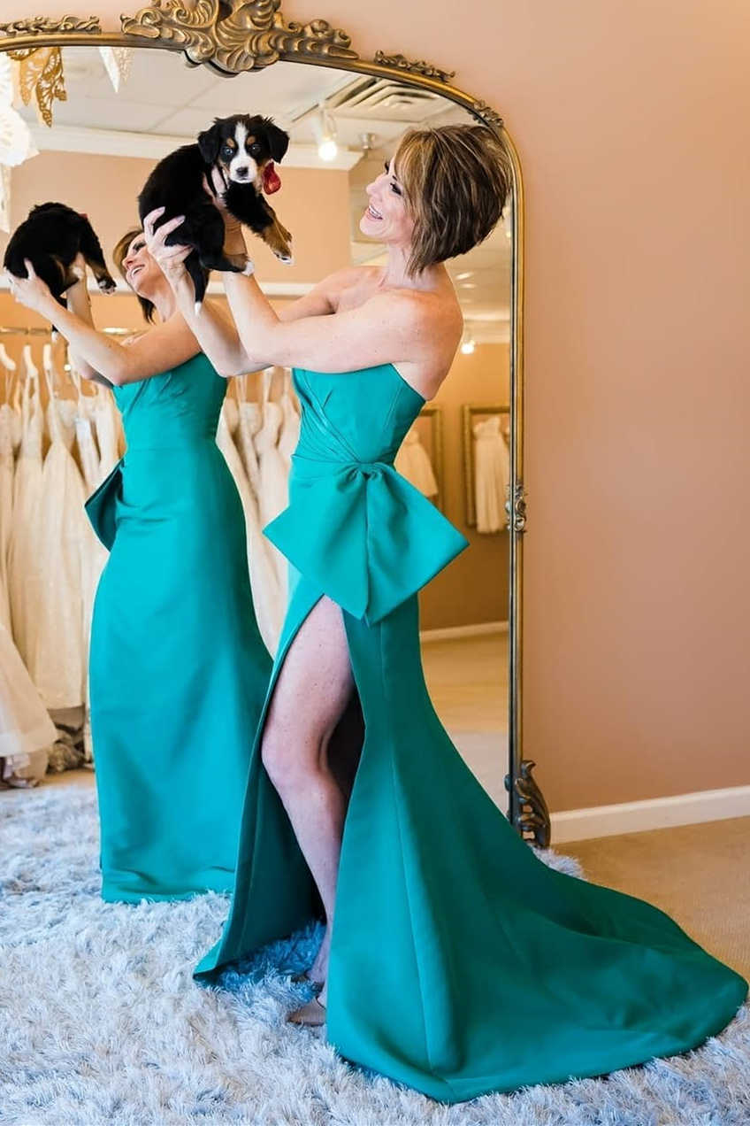 Side Slit Red Strapless Long Prom Dress - Prom Dresses - DYAVOR®