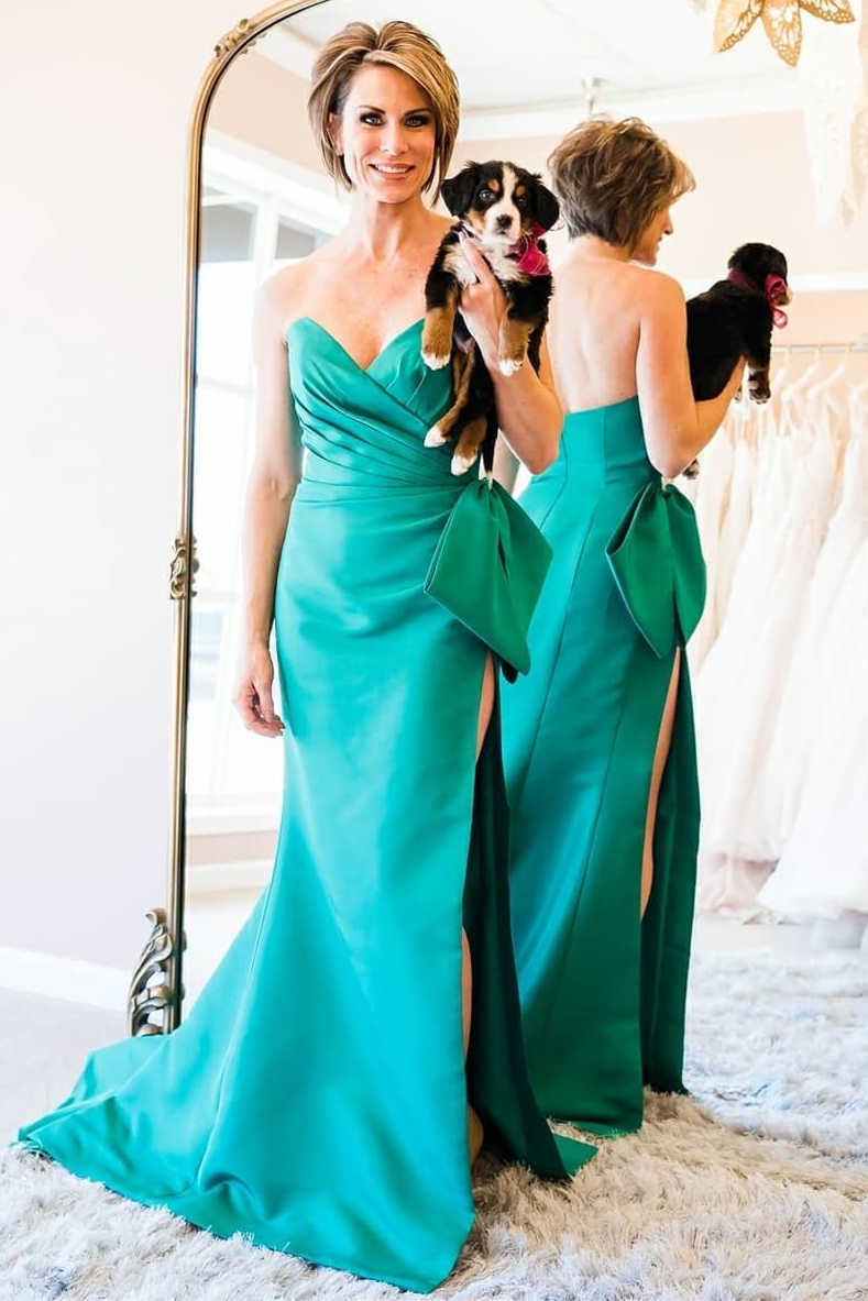 Side Slit Red Strapless Long Prom Dress - Prom Dresses - DYAVOR®