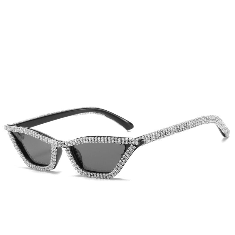 Luxury Crystal Diamond Cat Eyes Anti-reflective Sunglasses for Women - Women Sunglasses - DYAVOR®