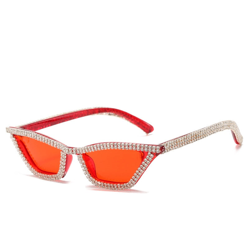 Luxury Crystal Diamond Cat Eyes Anti-reflective Sunglasses for Women - Women Sunglasses - DYAVOR®