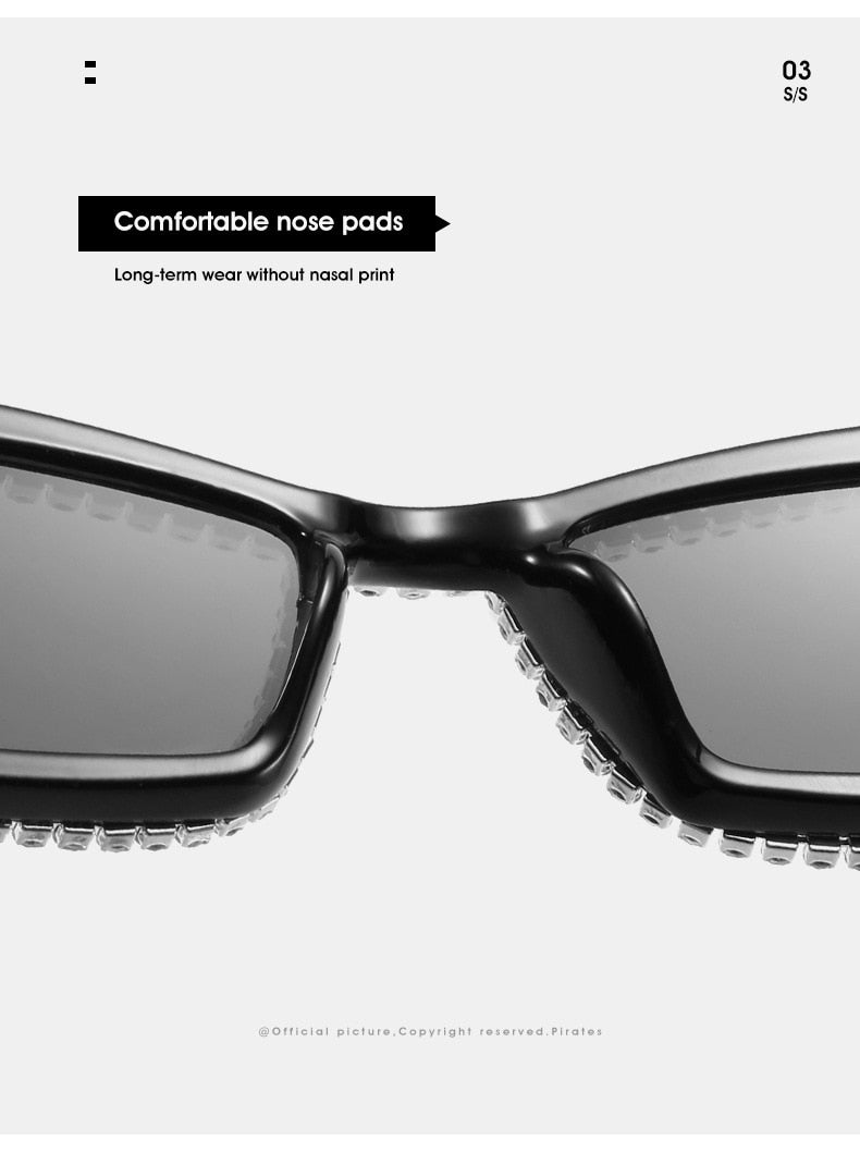 Luxury Crystal Diamond Cat Eyes Anti-reflective Sunglasses for Women - Women Sunglasses - DYAVOR®