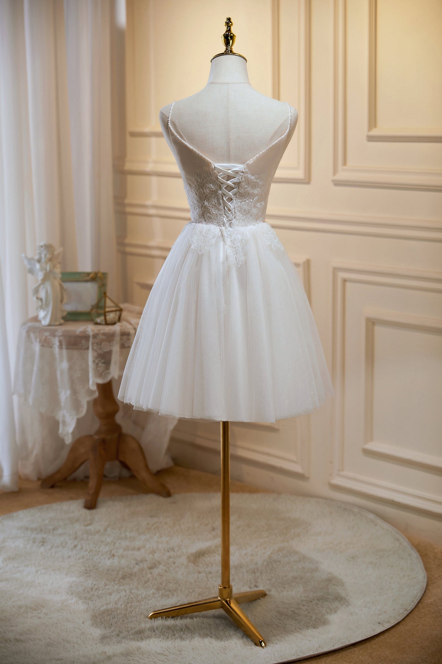 Spaghetti Straps V Neck Tulle Princess Homecoming Dresses - homecoming Dresses - DYAVOR®