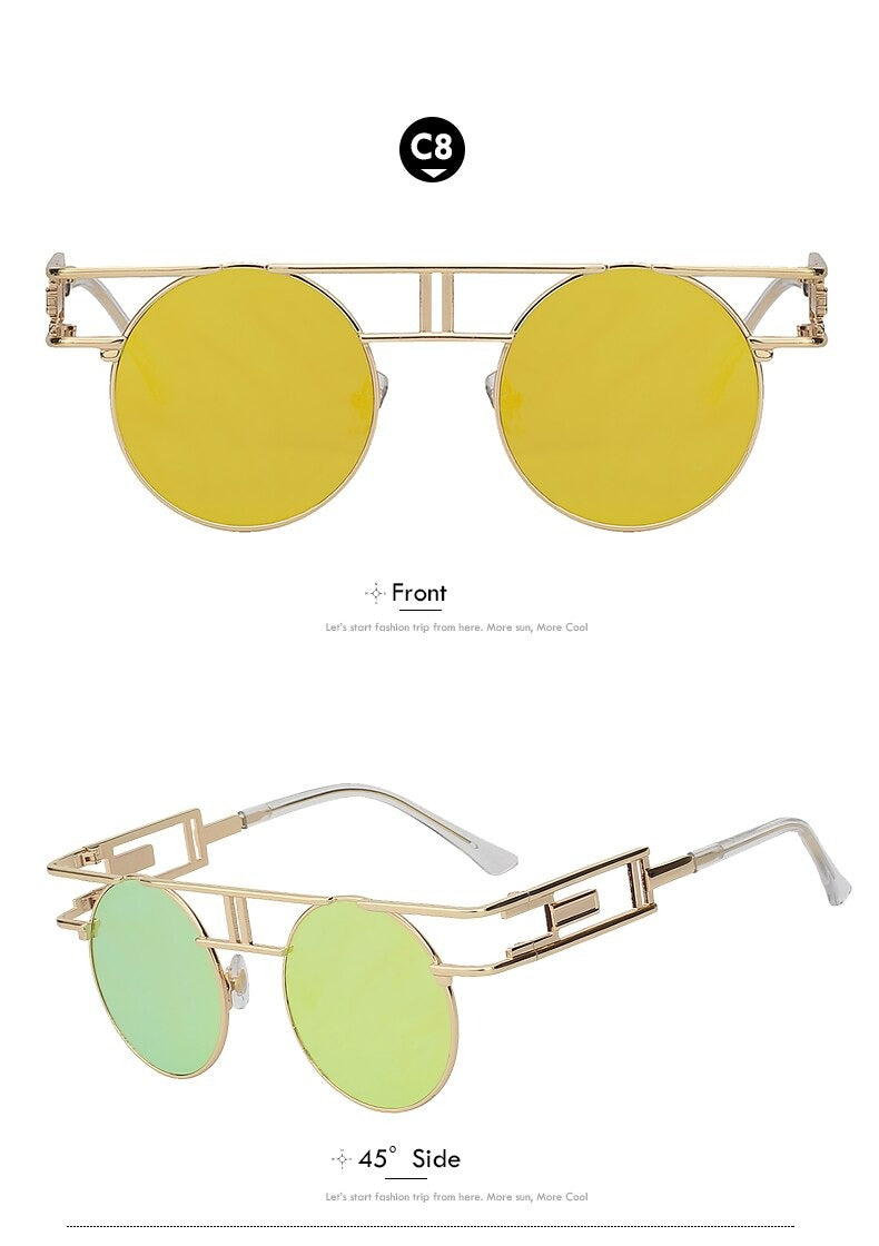 Steampunk Gothic Retro Vintage Rose Gold Women's Designer Sunglasses - Women Sunglasses - DYAVOR®