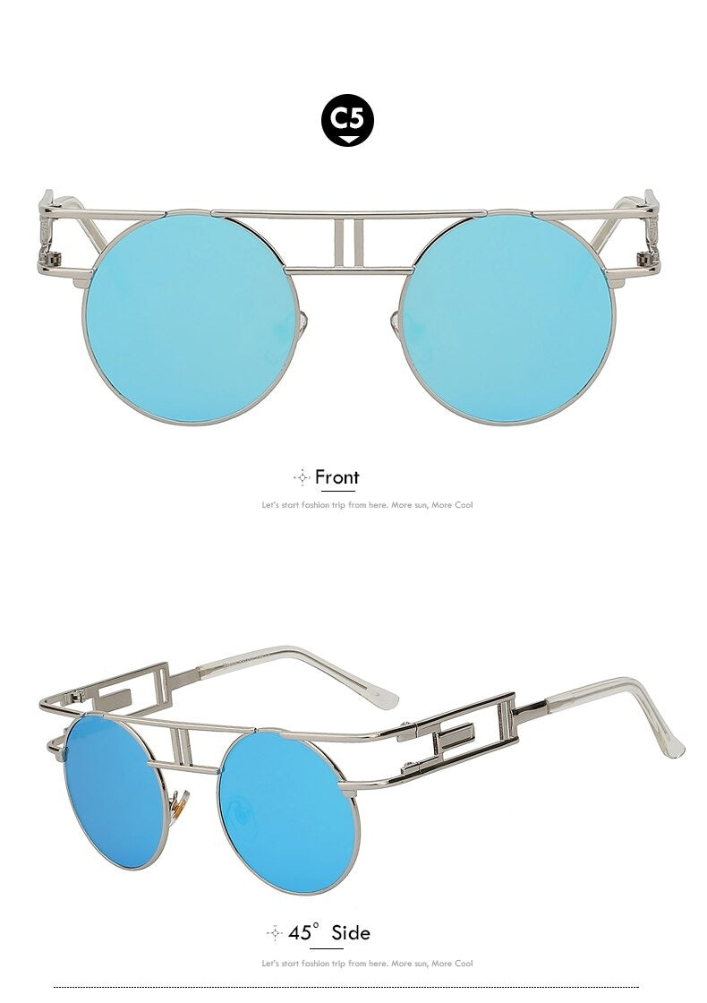 Steampunk Gothic Retro Vintage Rose Gold Women's Designer Sunglasses - Women Sunglasses - DYAVOR®