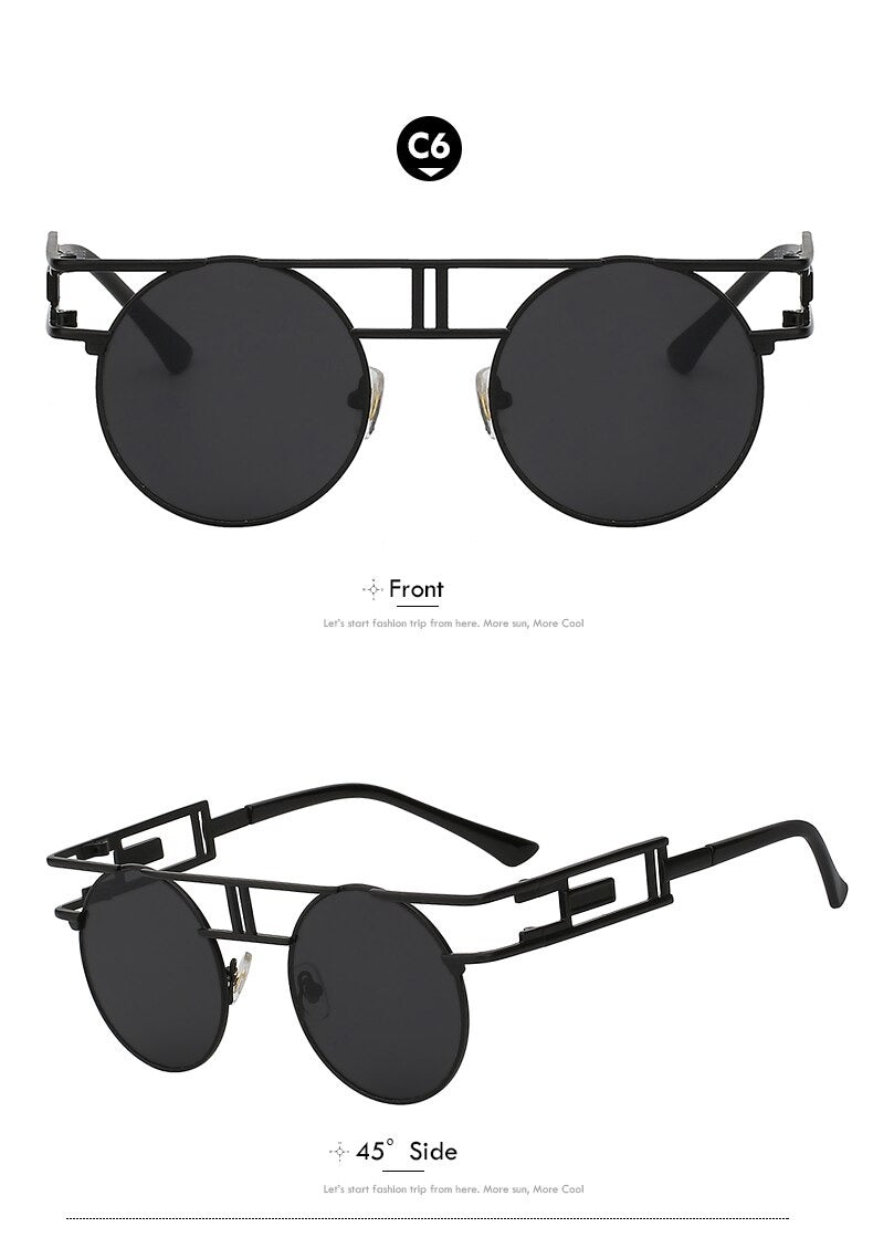 Steampunk Gothic Retro Vintage Rose Gold Women's Designer Sunglasses - Women Sunglasses - DYAVOR®