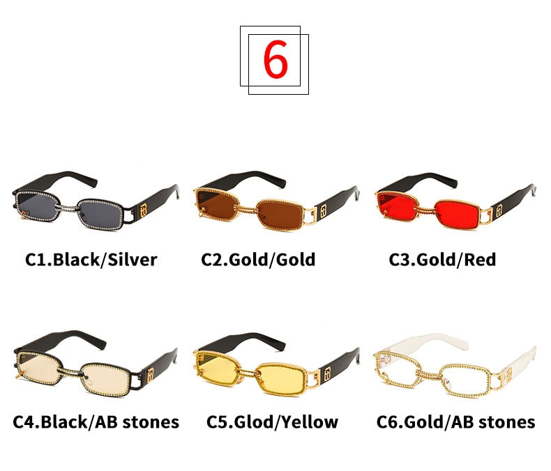 Steampunk UV400 Diamond Rimless Eyewear Sunglasses for Women - Women Sunglasses - DYAVOR®