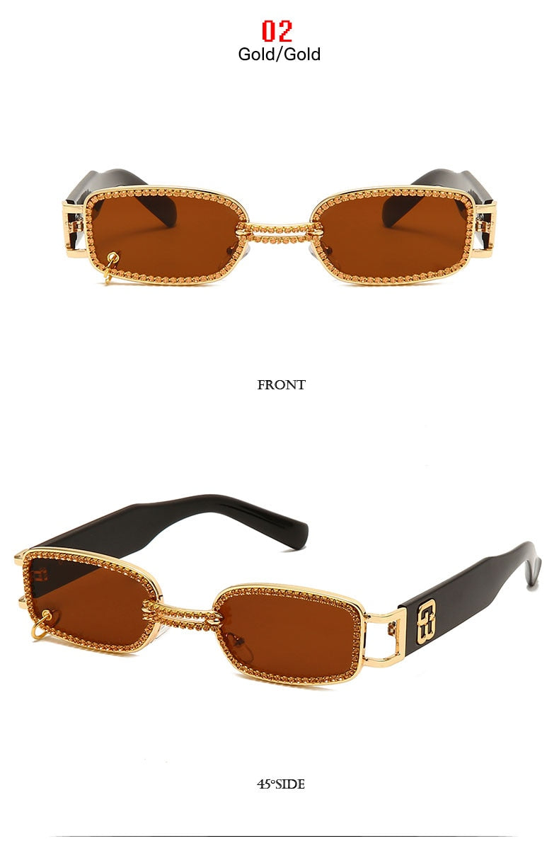 Steampunk UV400 Diamond Rimless Eyewear Sunglasses for Women - Women Sunglasses - DYAVOR®