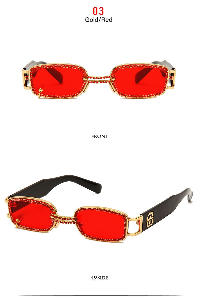 Steampunk UV400 Diamond Rimless Eyewear Sunglasses for Women - Women Sunglasses - DYAVOR®