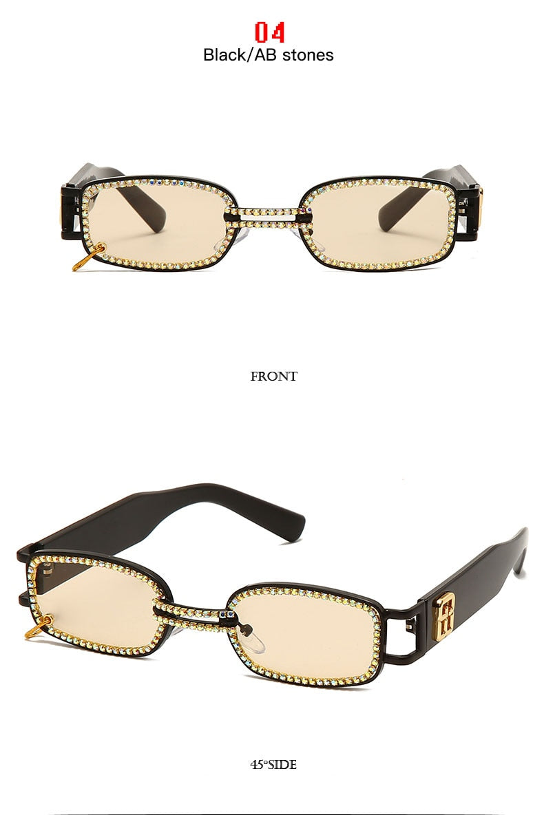 Steampunk UV400 Diamond Rimless Eyewear Sunglasses for Women - Women Sunglasses - DYAVOR®