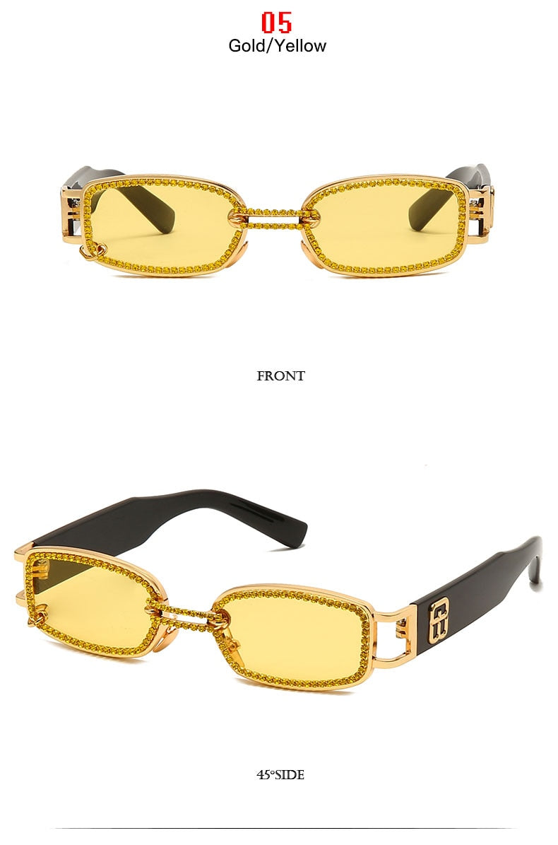 Steampunk UV400 Diamond Rimless Eyewear Sunglasses for Women - Women Sunglasses - DYAVOR®