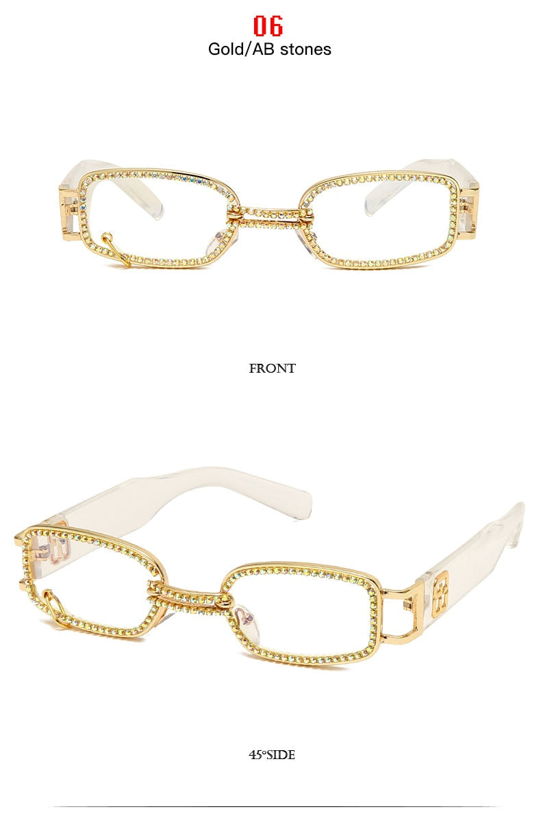 Steampunk UV400 Diamond Rimless Eyewear Sunglasses for Women - Women Sunglasses - DYAVOR®