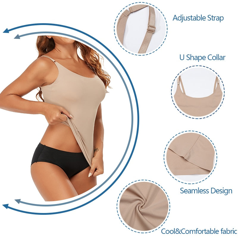 Women's Summer Seamless Smooth Tummy Control Slimmers Camisole Body Shaper - Slimmers - DYAVOR®