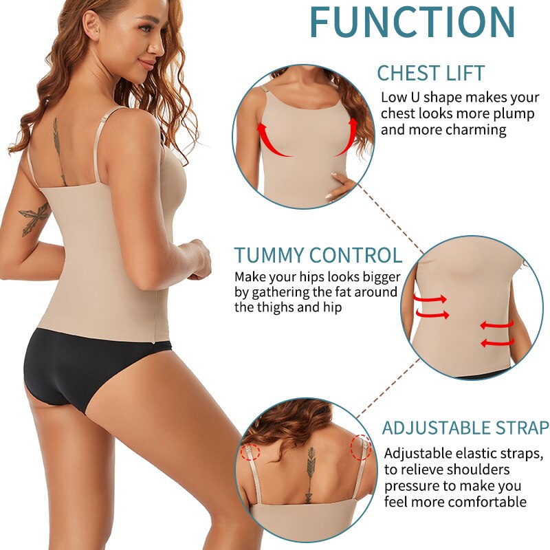 Women's Summer Seamless Smooth Tummy Control Slimmers Camisole Body Shaper - Slimmers - DYAVOR®