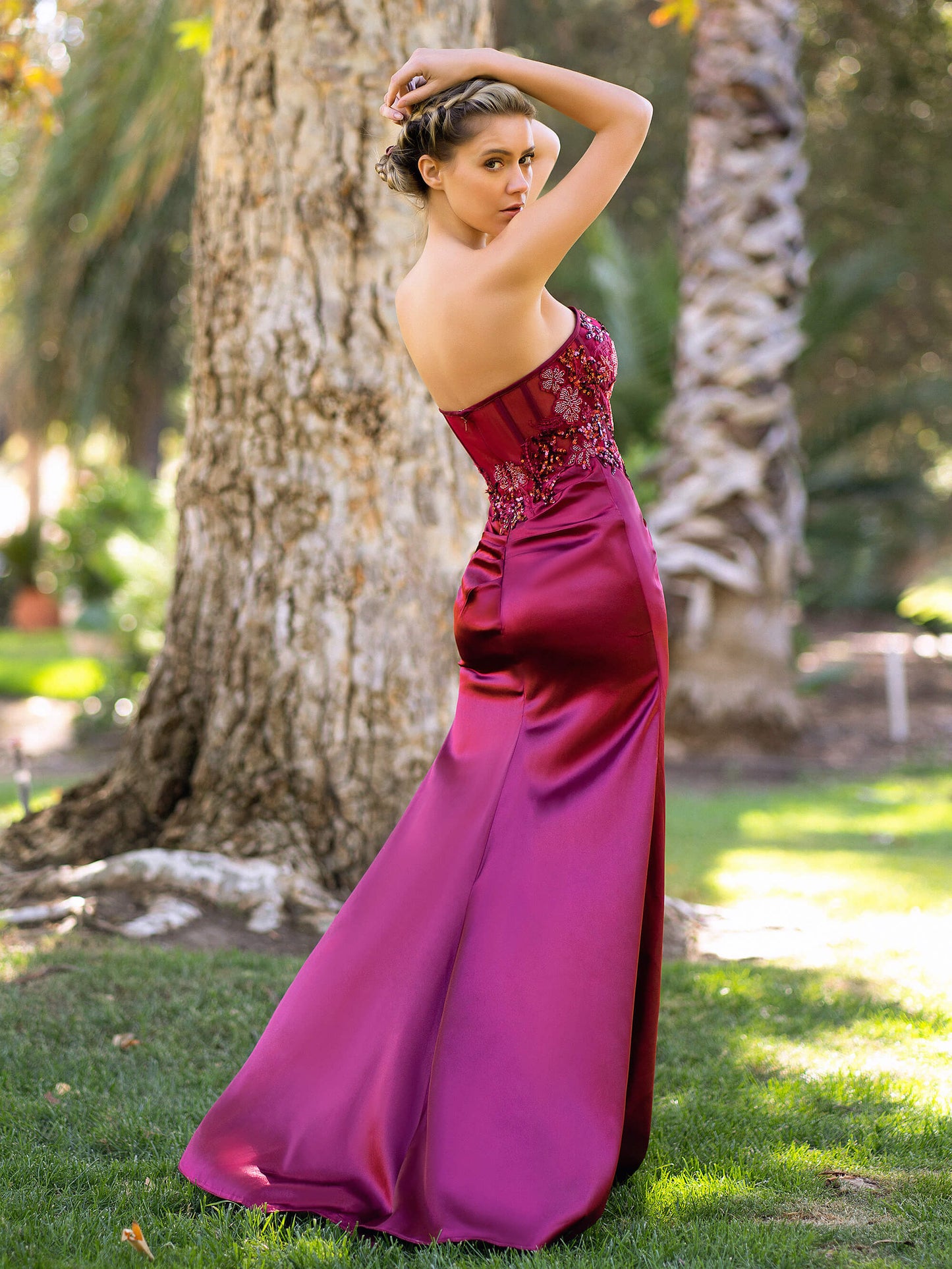 Sweetheart Neckline Sequin Lace Top Satin Floor Length Prom Dress - Prom Dresses - DYAVOR®