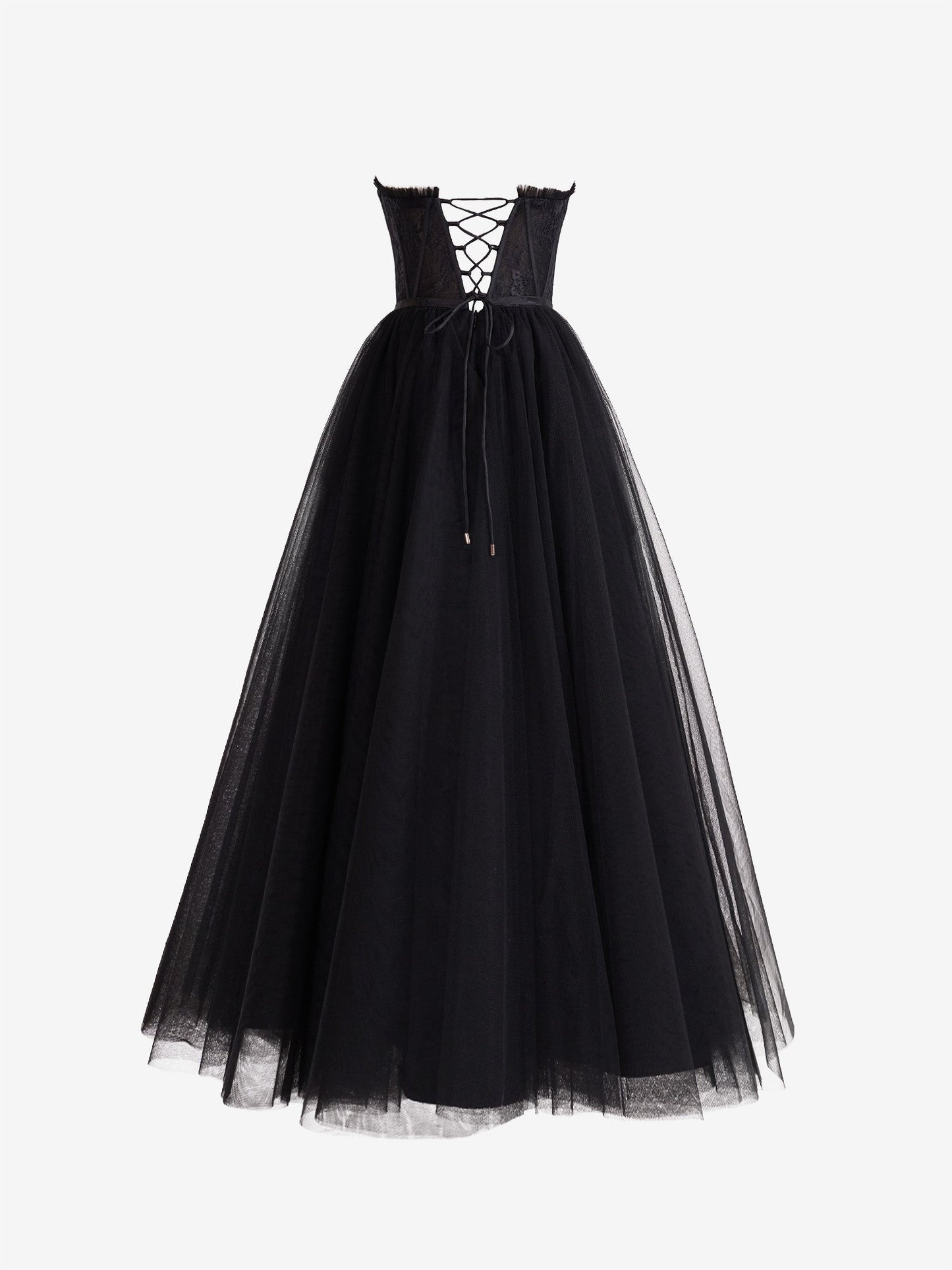 Talia |A Line Sweetheart Corset Tulle Prom Dress with Slit - Prom Dress - DYAVOR®