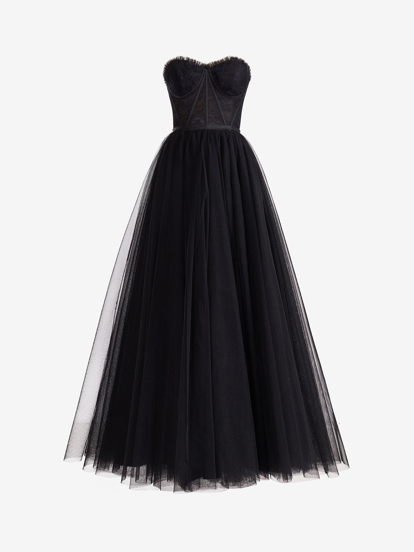 Talia |A Line Sweetheart Corset Tulle Prom Dress with Slit - Prom Dress - DYAVOR®