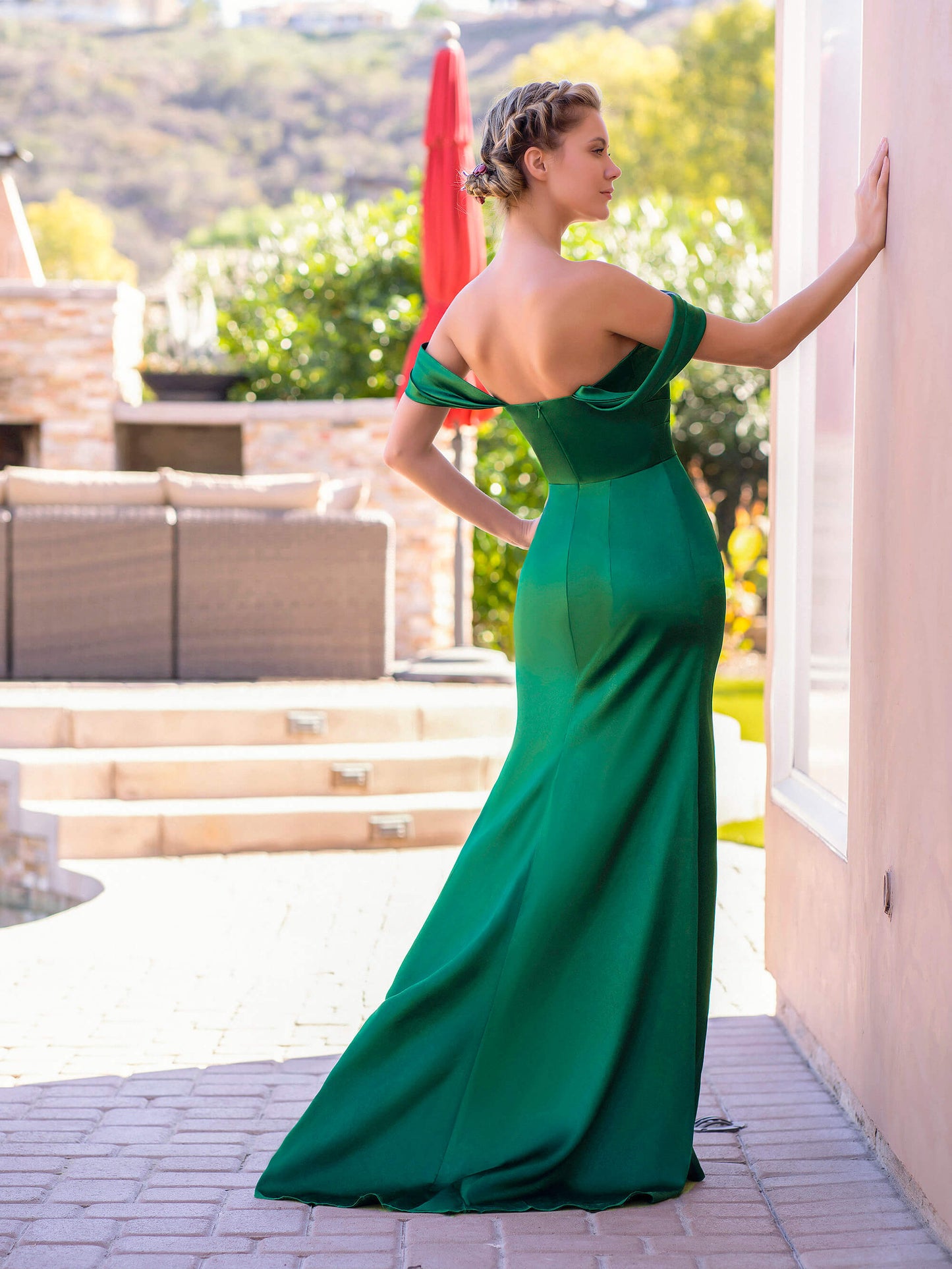 Trumpet/Mermaid Off-the-Shoulder Satin Evening Dress - Prom Dresses - DYAVOR®