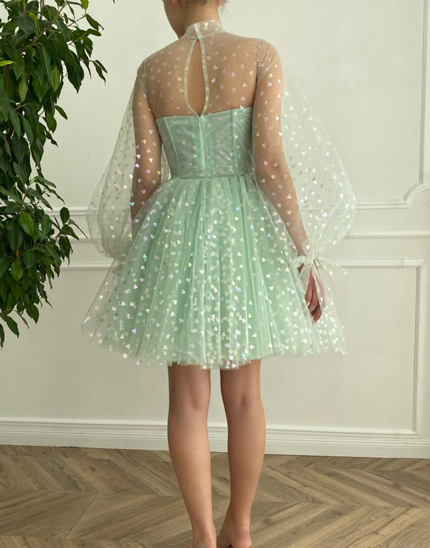Gemma |A-Line Corset Homecoming Dress with Sleeves - Homecoming Dress - DYAVOR®