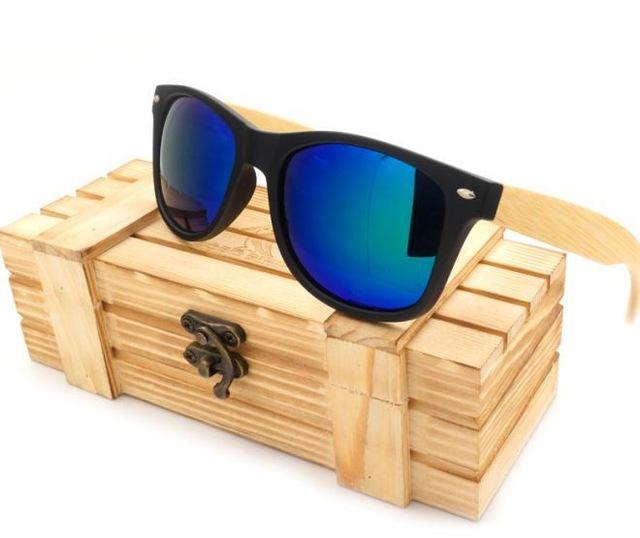 Unisex Bamboo Legs Polarized Lens Sun Glasses with Wood Gift Boxes - Women Sunglasses - DYAVOR®