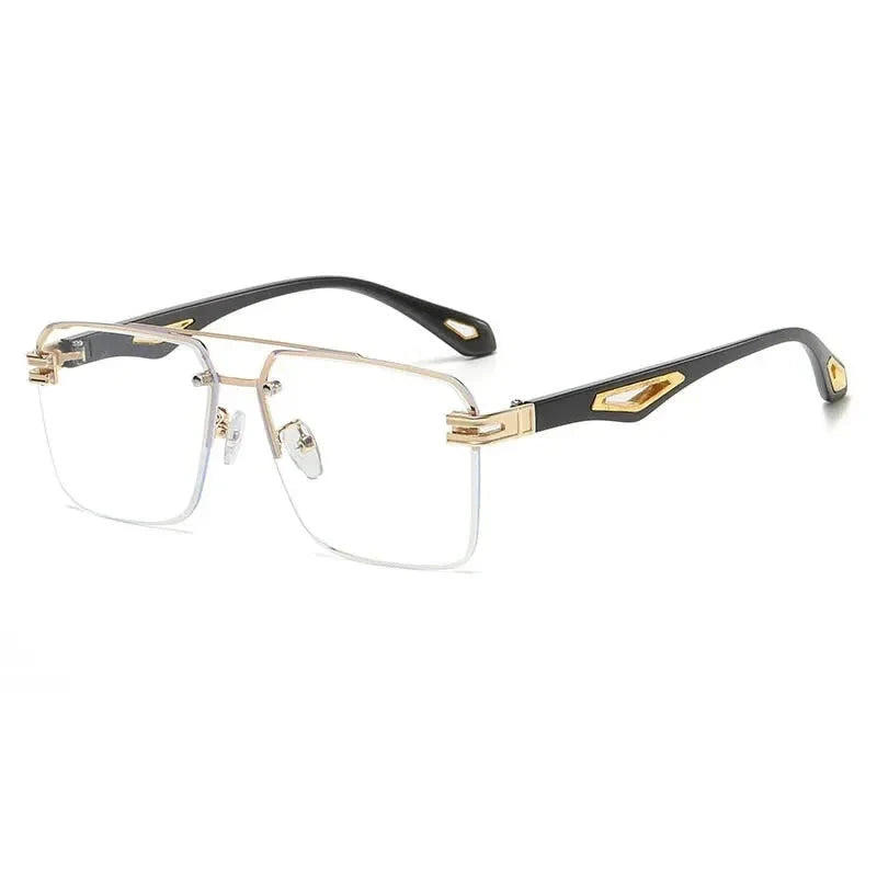Men and Women Vintage Luxe Semi-rimless Anti-UV Square Sunglasses - Unisex Sunglasses - DYAVOR®