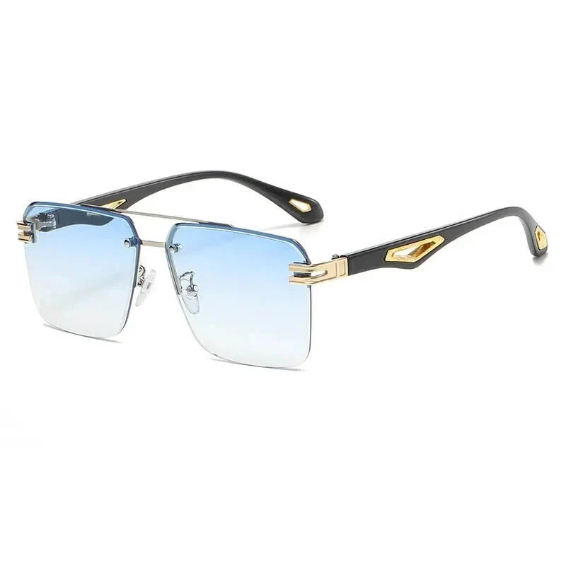 Men and Women Vintage Luxe Semi-rimless Anti-UV Square Sunglasses - Unisex Sunglasses - DYAVOR®
