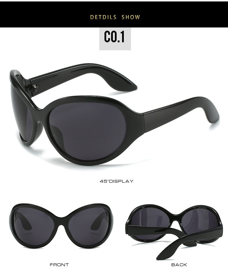 Unisex Punk Sports Luxury Designer UV400 Shades Oversized Wrap Sunglasses - Unisex Sunglasses - DYAVOR®