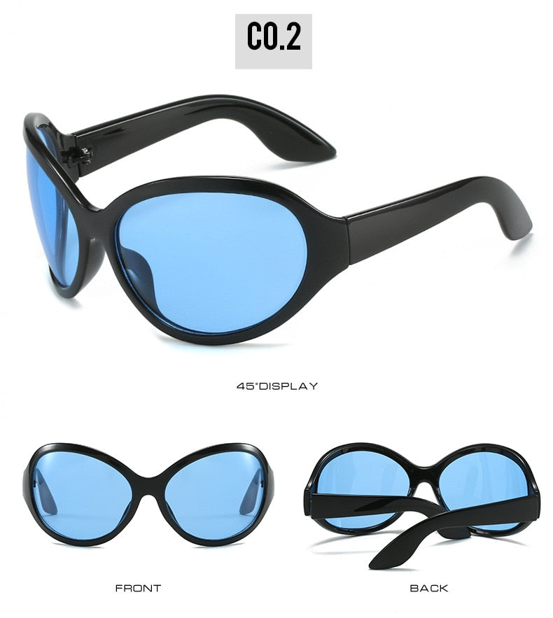 Unisex Punk Sports Luxury Designer UV400 Shades Oversized Wrap Sunglasses - Unisex Sunglasses - DYAVOR®