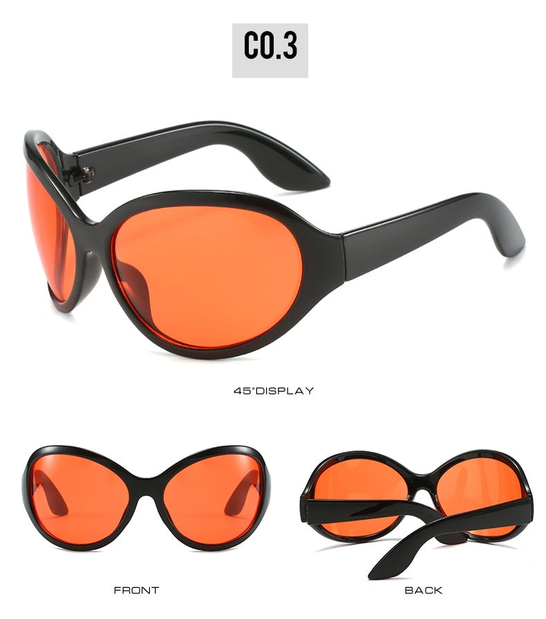 Unisex Punk Sports Luxury Designer UV400 Shades Oversized Wrap Sunglasses - Unisex Sunglasses - DYAVOR®