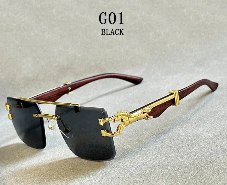 Unisex Vintage Luxury Style Rimless Square Designer Fashion Sunglasses - Unisex Sunglasses - DYAVOR®