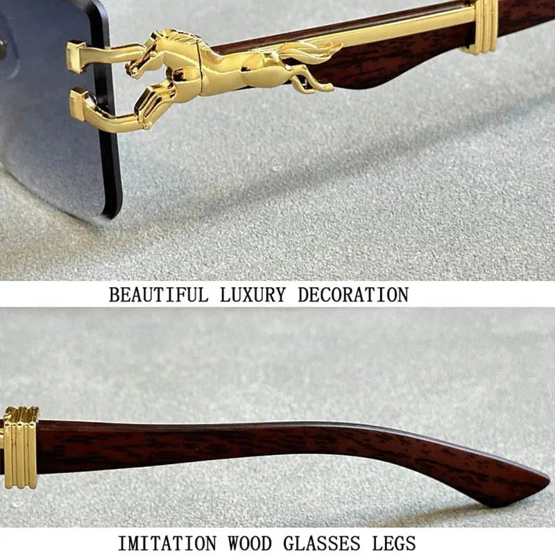 Unisex Vintage Luxury Style Rimless Square Designer Fashion Sunglasses - Unisex Sunglasses - DYAVOR®