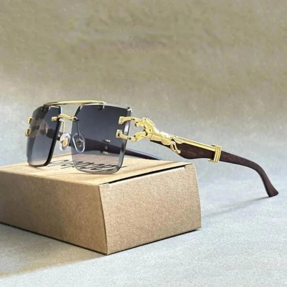 Unisex Vintage Luxury Style Rimless Square Designer Fashion Sunglasses - Unisex Sunglasses - DYAVOR®