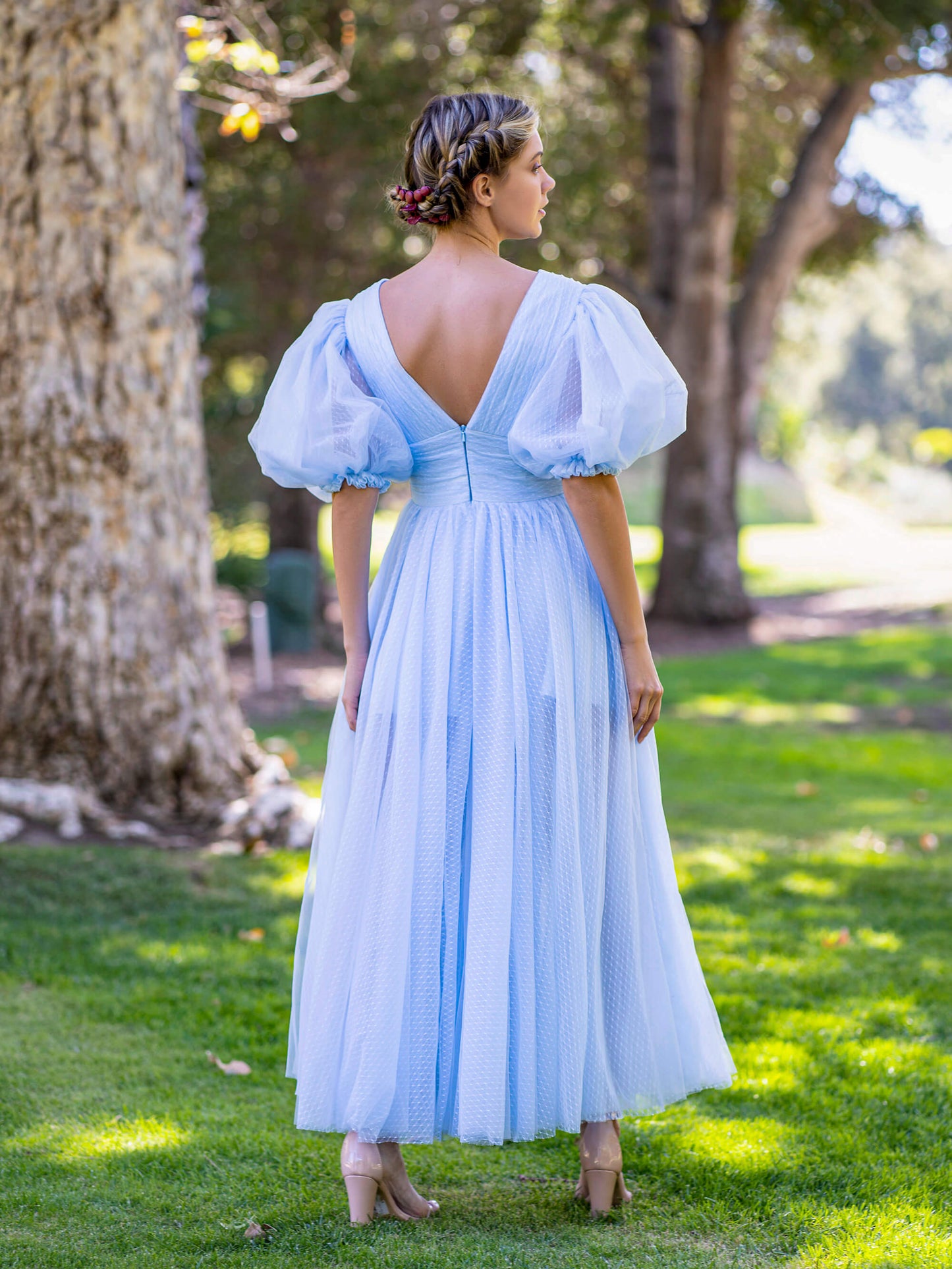 V-neck Maxi Length Tulle Prom Dress - Prom Dresses - DYAVOR®