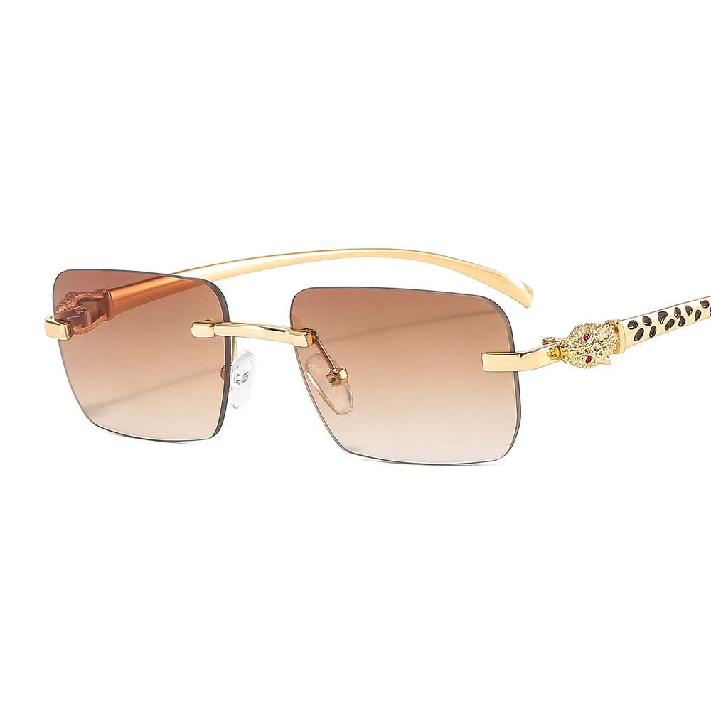 Women's Vintage Fashion Designer Rimless Small Square Sunglasses - Women Sunglasses - DYAVOR®