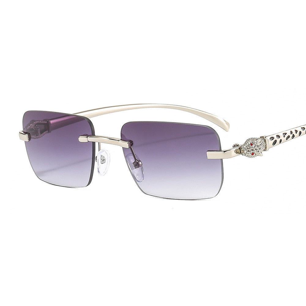 Women's Vintage Fashion Designer Rimless Small Square Sunglasses - Women Sunglasses - DYAVOR®