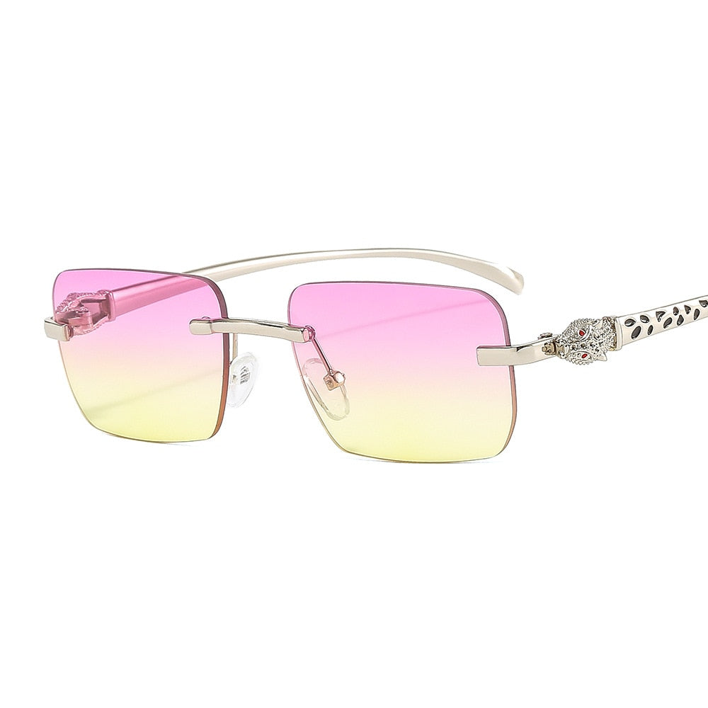 Women's Vintage Fashion Designer Rimless Small Square Sunglasses - Women Sunglasses - DYAVOR®