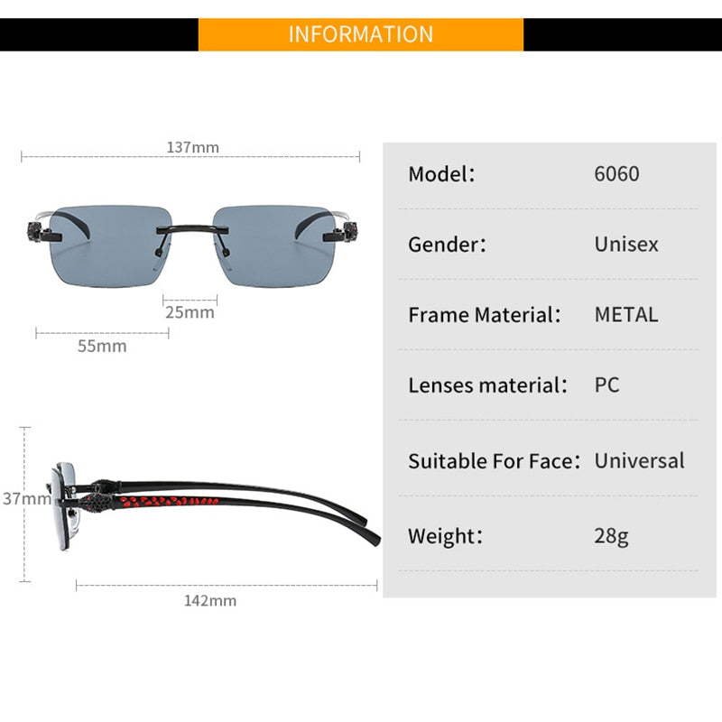 Women's Vintage Fashion Designer Rimless Small Square Sunglasses - Women Sunglasses - DYAVOR®