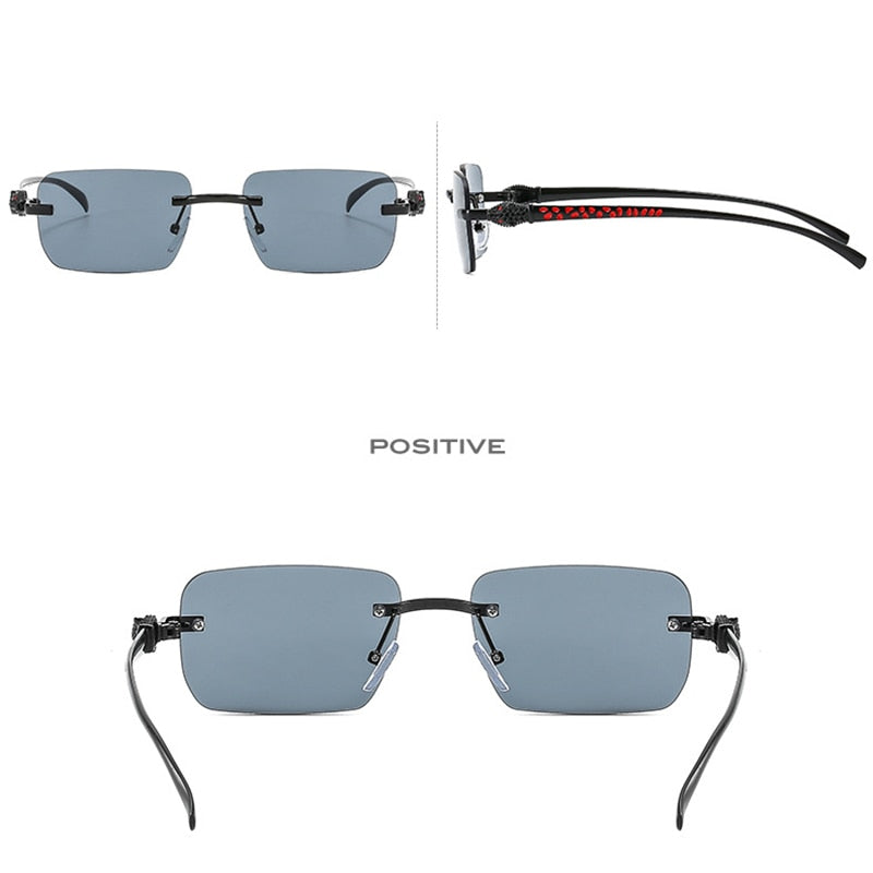Women's Vintage Fashion Designer Rimless Small Square Sunglasses - Women Sunglasses - DYAVOR®