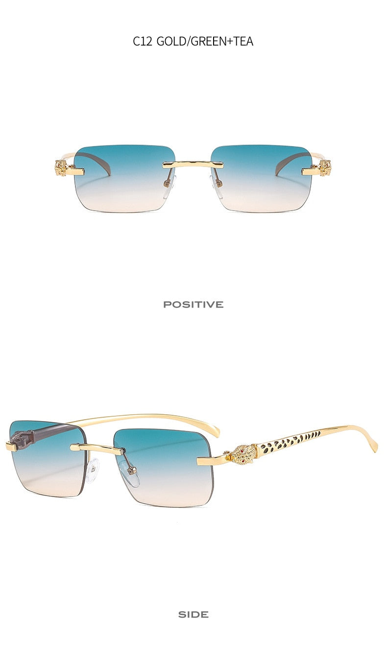 Women's Vintage Fashion Designer Rimless Small Square Sunglasses - Women Sunglasses - DYAVOR®