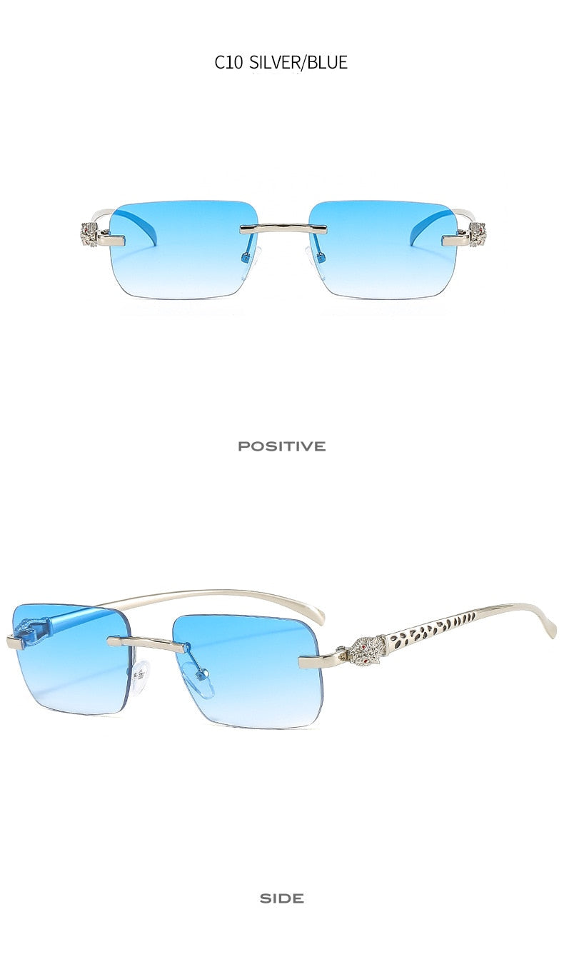 Women's Vintage Fashion Designer Rimless Small Square Sunglasses - Women Sunglasses - DYAVOR®