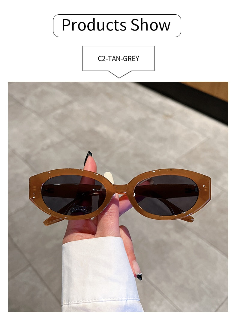 Unisex Designer Fashion Retro Vintage Oval Gradient Eyewear Sunglasses - Unisex Sunglasses - DYAVOR®