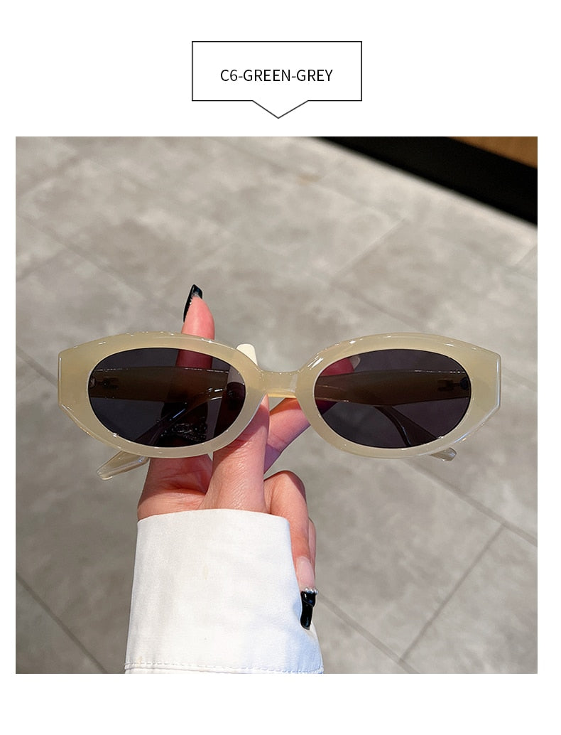 Unisex Designer Fashion Retro Vintage Oval Gradient Eyewear Sunglasses - Unisex Sunglasses - DYAVOR®
