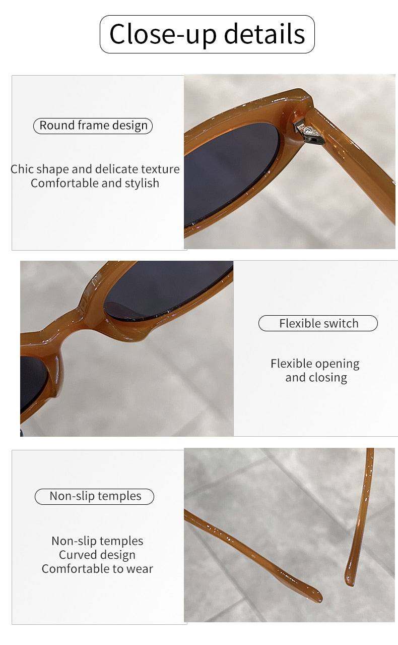 Unisex Designer Fashion Retro Vintage Oval Gradient Eyewear Sunglasses - Unisex Sunglasses - DYAVOR®