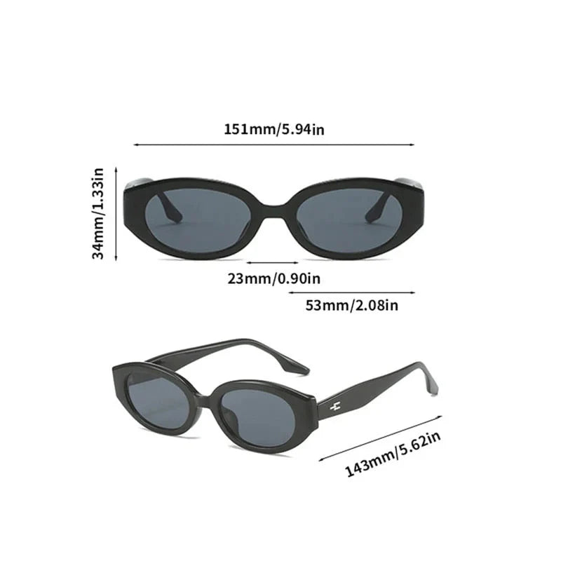 Unisex Designer Fashion Retro Vintage Oval Gradient Eyewear Sunglasses - Unisex Sunglasses - DYAVOR®