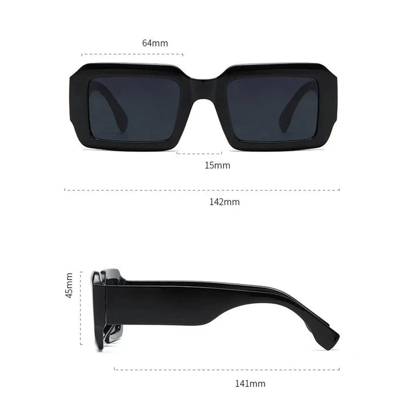 Unisex Vintage Rectangle UV400 Sun Shades Eyewear Sunglasses - Unisex Sunglasses - DYAVOR®