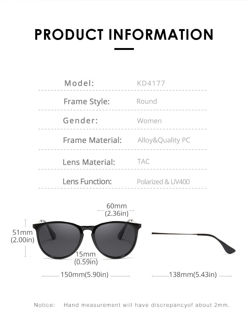 Vintage Retro UV Protected Polarized Round Sunglasses for Women - Women Sunglasses - DYAVOR®